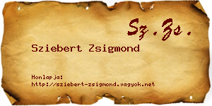 Sziebert Zsigmond névjegykártya